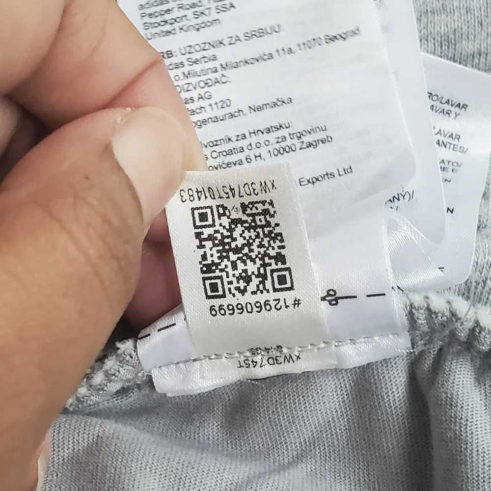 Adidas Men Activewear Pants L Gray Sweatpants Fleece HP1949 Logo 28